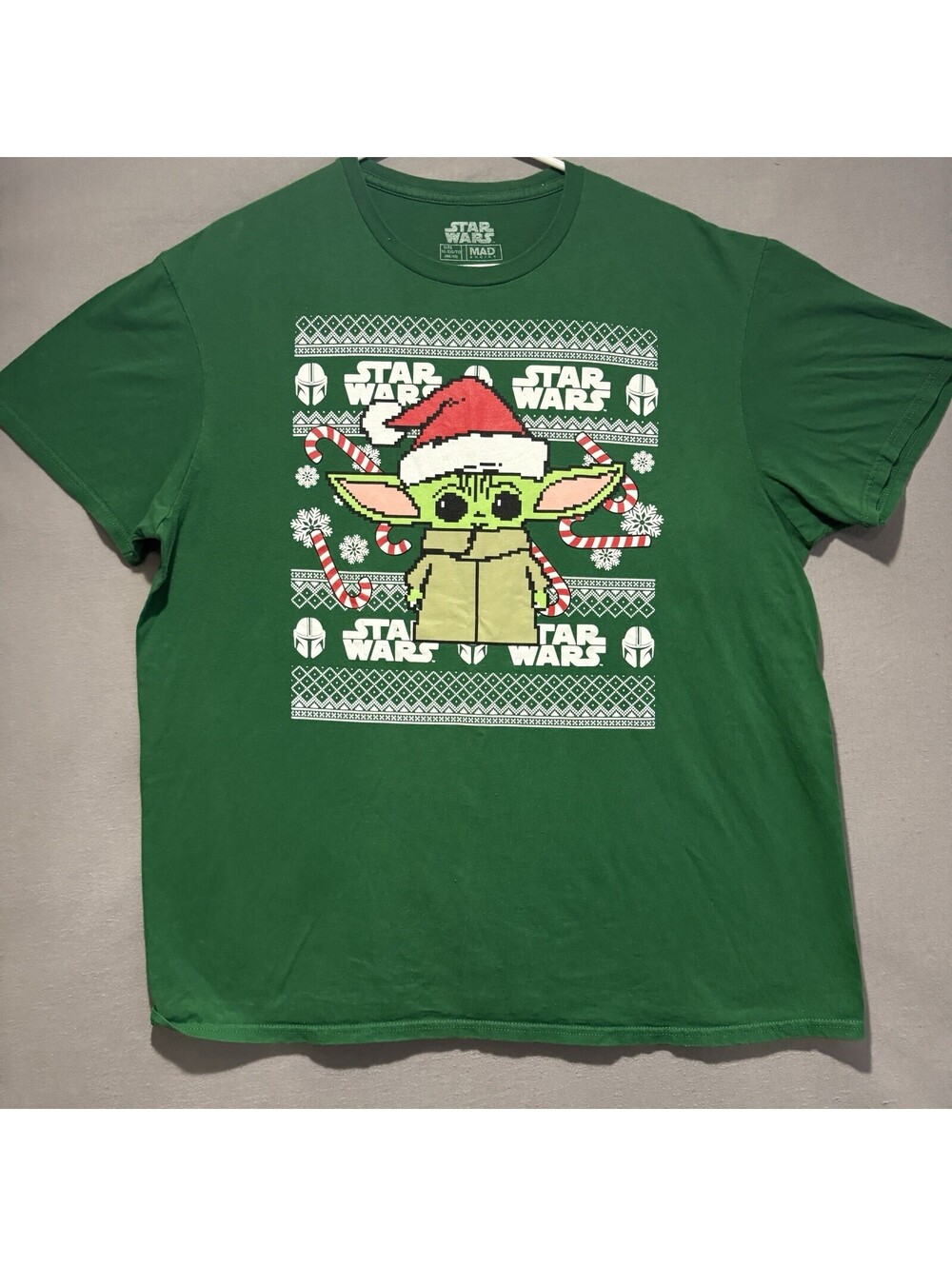 Disney Star Wars Grogu Mandalorian Christmas Shirt Size XL Holiday Christmas